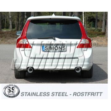 Eksosanlegg sport V70III 2008>>Twin  R og Rustfritt se info