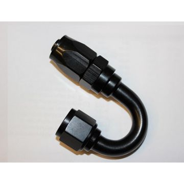 AN8 X 180 PRO FLOW HOSE END BLACK