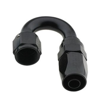 AN10 X 180 PRO-FLOW HOSE END  BLACK