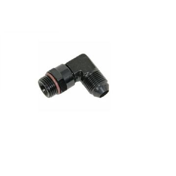 AN8 X 3/4 - 16 (8) 90 DEGREE SWIVEL BLACK