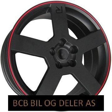 FELG ALU  matt sort m/rødt 8.0x18 5x108 CB65.1 ET20 VOLVO