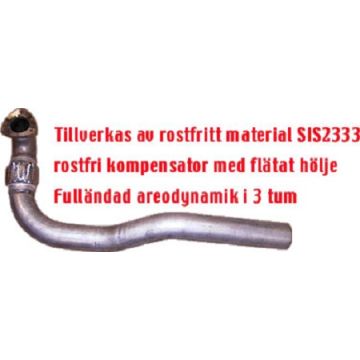 EKSOS FRONTRØR/DOWNPIPE 3" JT VOLVO S40/V40 96-03