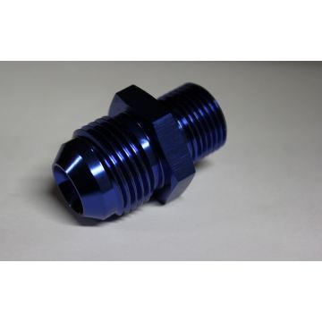 AN-NIPPEL M18 X 1,5 TIL AN10 BLÅ ALUMINIUM.