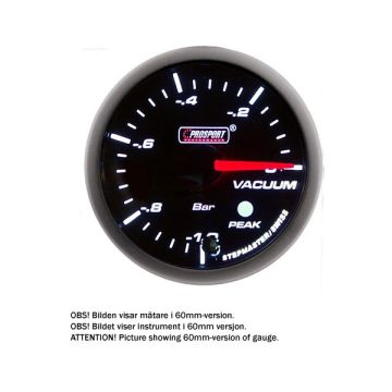 PROSPORT-S 52 MM ELECTRONIC VACUUM GAUGE WITH SENDER PEAK/WARNING