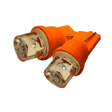 X-D LIGHT T10 24 VOLT SINGLE LED LENS SPREAD 2-PACK AMBER