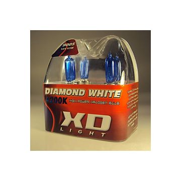 X-D LIGHT 9005/HB3 DIAMOND WHITE BULBS 4200K - 55W- PAIR IN BOX