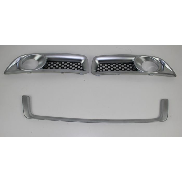 Spoilerlys/foglamp rammer i mattcrom V70 08-13  sett h+v