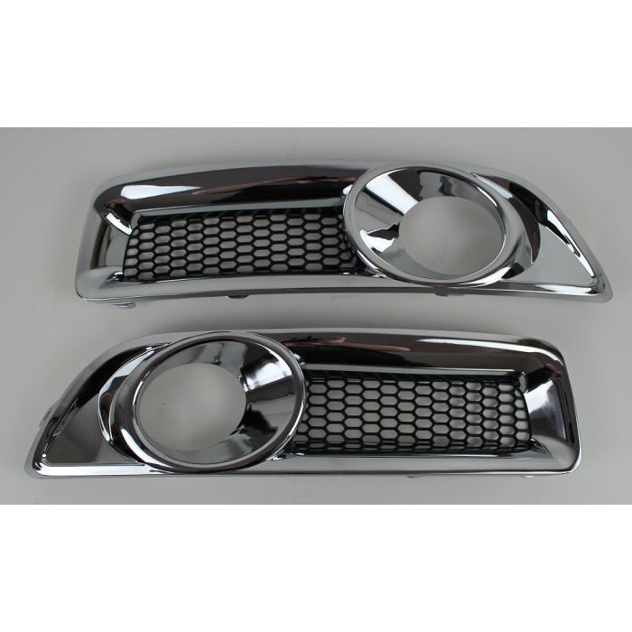 Spoilerlys/foglamp rammer og list i crom V70 08-13  sett