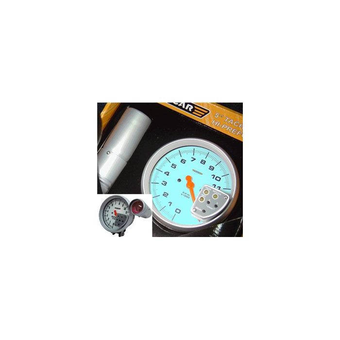 R-PERFORMANCE 5 TACHOMETER WITH SHIFT + RECALL 4/6/8 CYL BLUE LIGHT