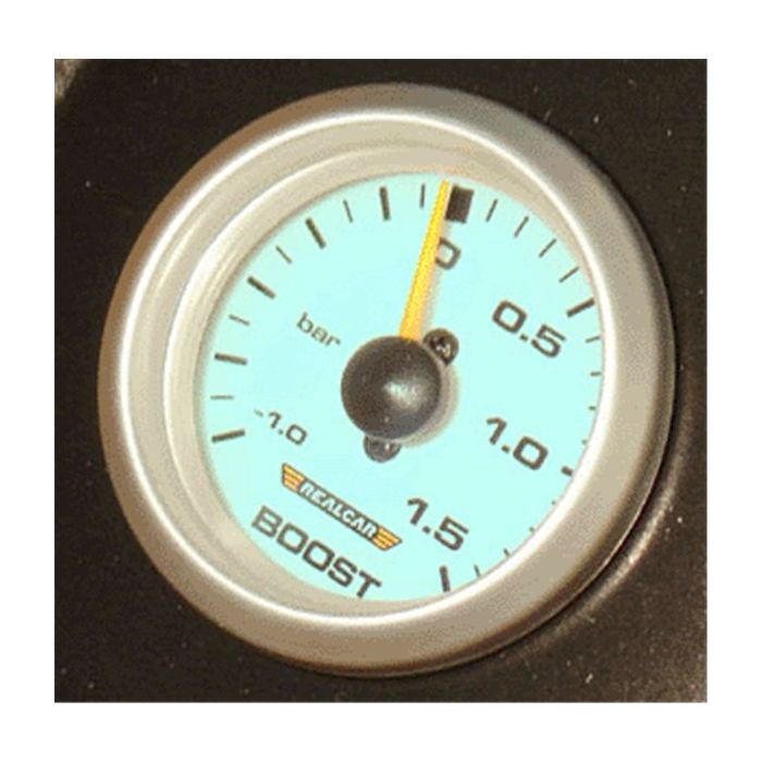 R-PERFORMANCE 52MM 15 BAR BOOSTGAUGE BLUE ELECTROLIGHT WITH HOSE KIT