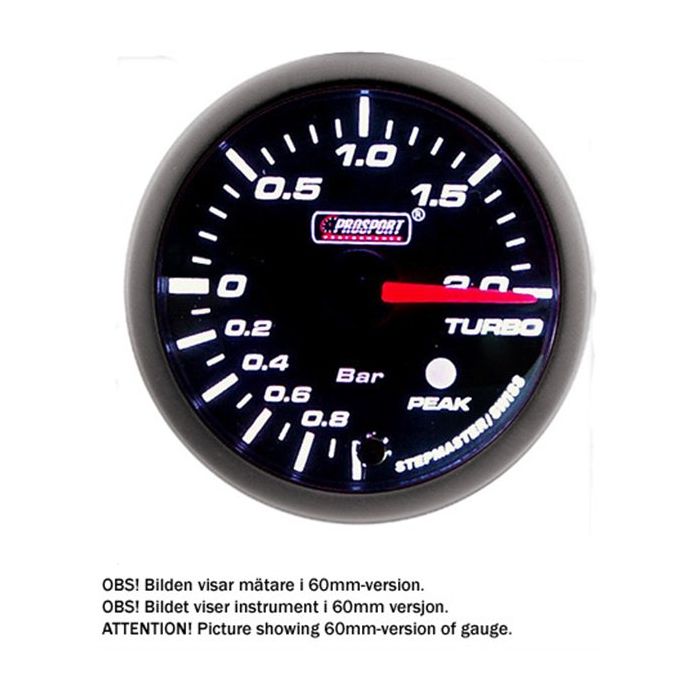 PROSPORT-S 52MM ELECTRONIC BOOST GAUGE WITH SENDER PEAK/WARNING 20BAR