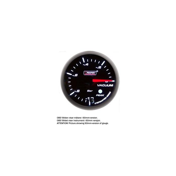 PROSPORT-S 52 MM ELECTRONIC VACUUM GAUGE WITH SENDER PEAK/WARNING
