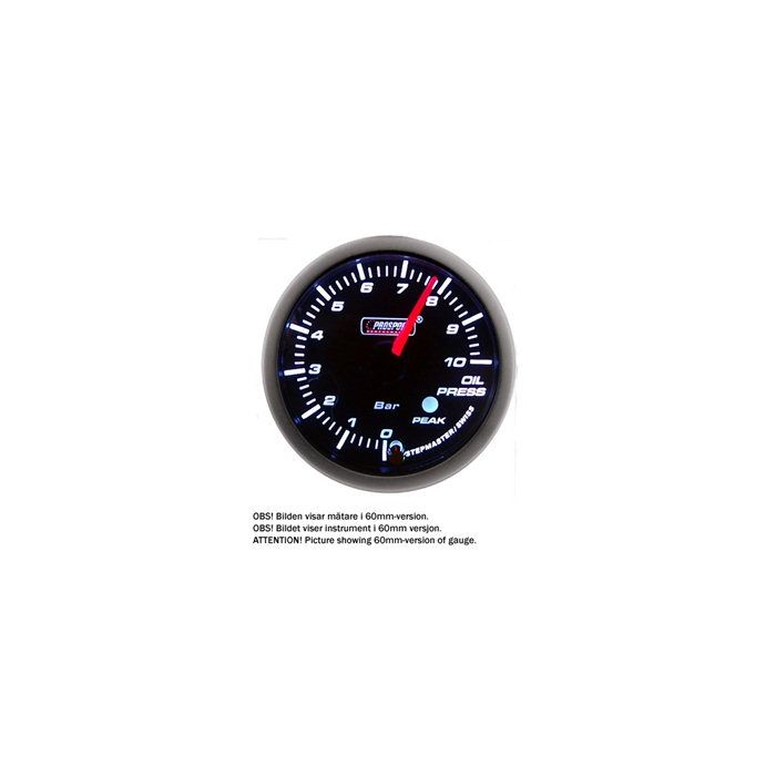 PROSPORT-S 52 MM ELECTRONIC OILPRESS GAUGE WITH SENDER PEAK/WARNING