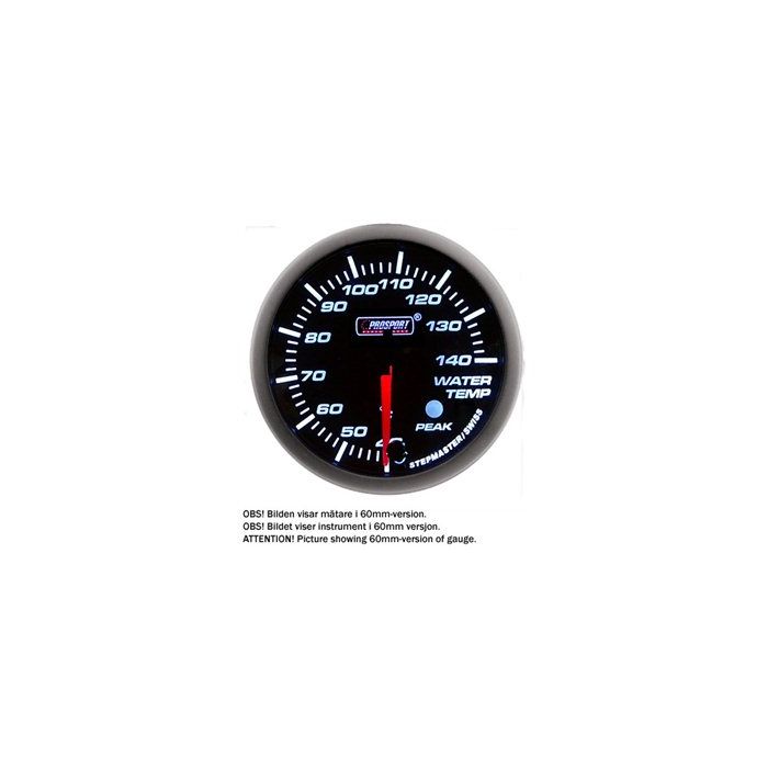 PROSPORT-S 52 MM ELECTRONIC WATERTEMP GAUGE WITH SENDER PEAK/WARNING