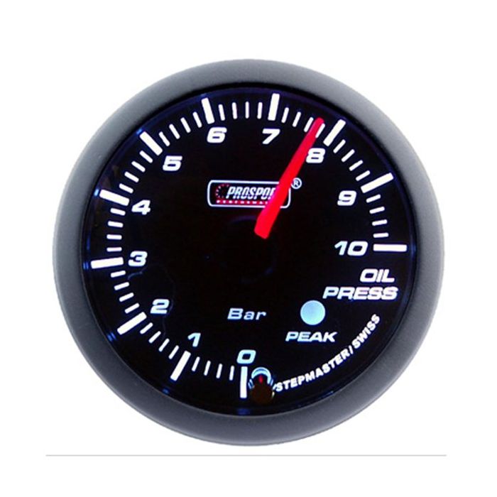 PROSPORT-S 60 MM ELECTRONIC OILPRESS GAUGE WITH SENDER PEAK/WARNING