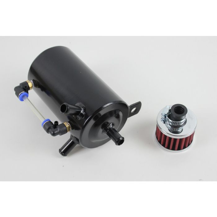 Olje catch tank m/luftfilter Svart