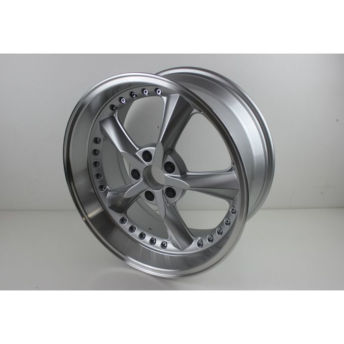 Felg ny type i sølv/polert ET21 5x108 8,5"x18"