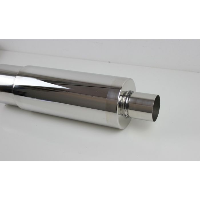 Eksos endepotte i rustfri 2,5"(63mm)inn og 4,5" Ut