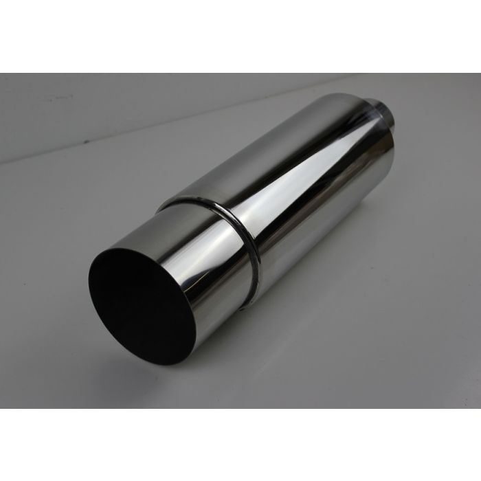 Eksos endepotte i rustfri 2,5"(63mm)inn og 4,5" Ut
