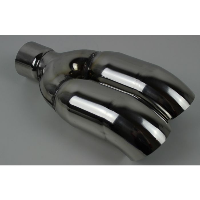 Eksos enderør 3"(76mm)inn og 2X3"(76mm)ut, 29cm lang