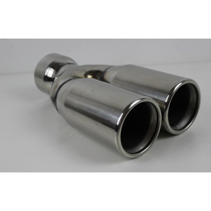 Eksos enderør  3"(76mm) rakt ut, 3"(76mm) inn, 26cm lang