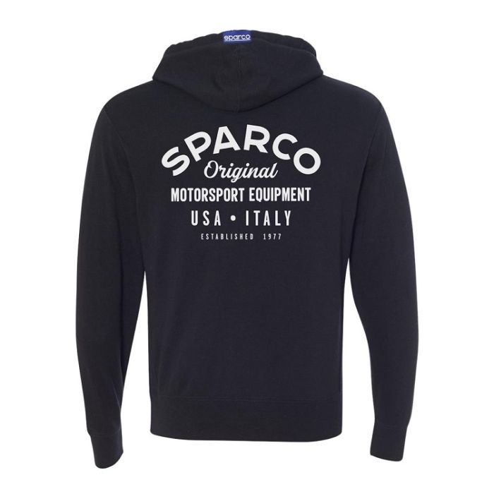 HETTEJAKKE SPARCO SVART MED HVIT SKRIFT