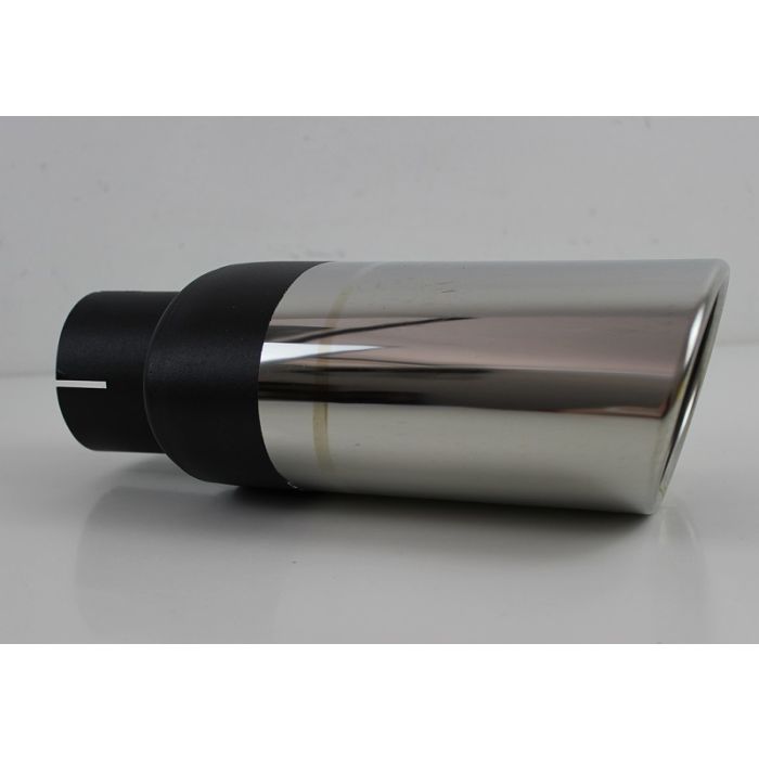 Eksos enderør 2,5"(64mm) inn ,90/140mm ut, 25cm lang