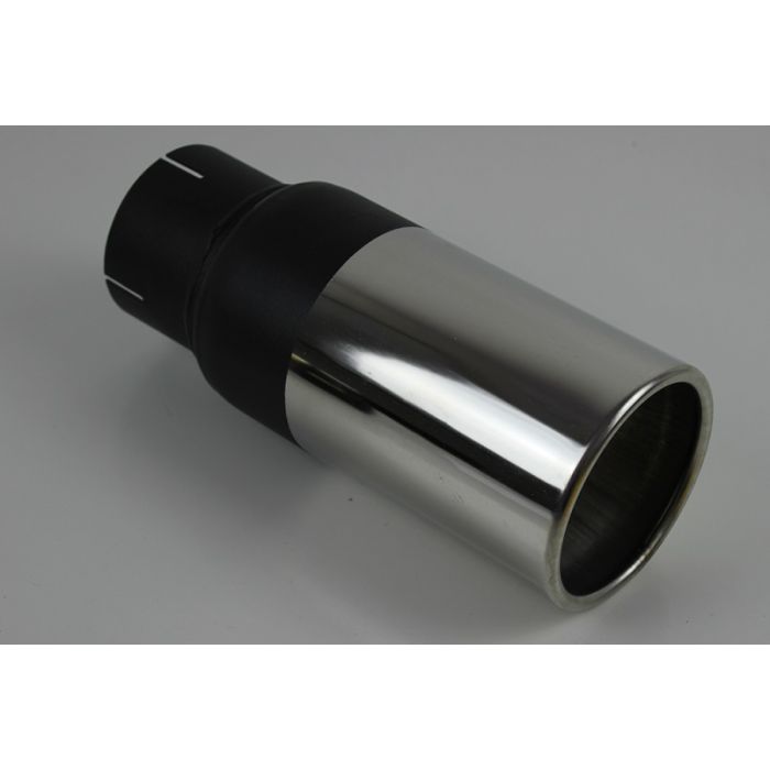 Eksos enderør 3"(76mm) inn og 100mm ut, lengde 25cm rustfri