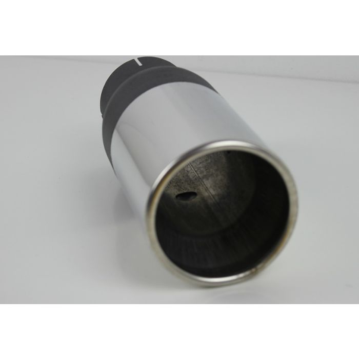 Eksos enderør 3"(76mm) inn og 100mm ut, lengde 25cm rustfri