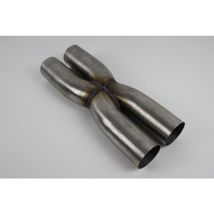 Eksos X pipe 4x2,5" so går sammen i midten Rustfri type