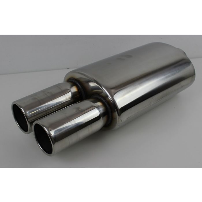 EKSOS ENDEPOTTE RUSTFRI INN 3"(76MM) UT 2X3"(2X76MM)