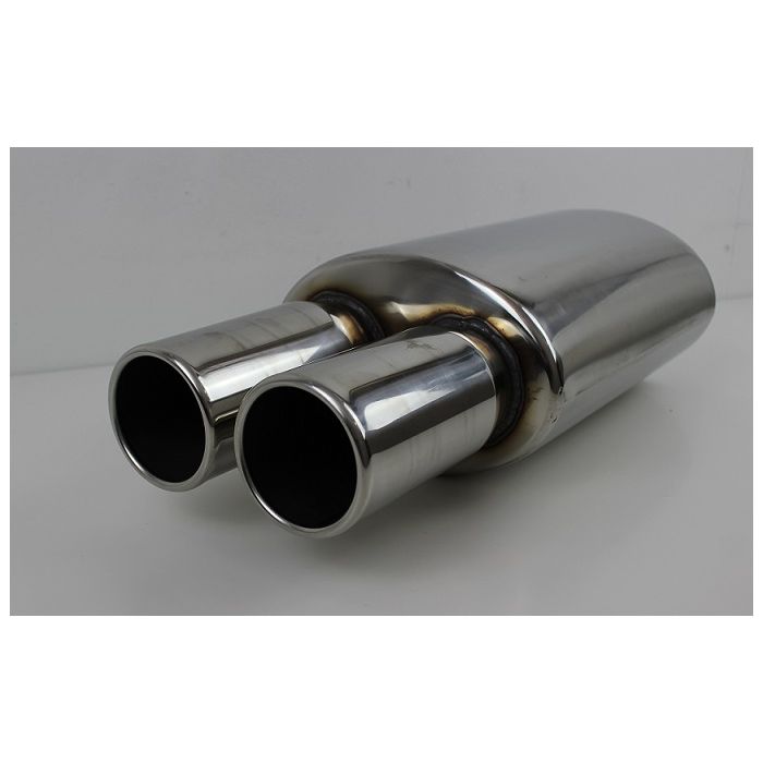 EKSOS ENDEPOTTE RUSTFRI INN 3"(76MM) UT 2X3"(2X76MM)