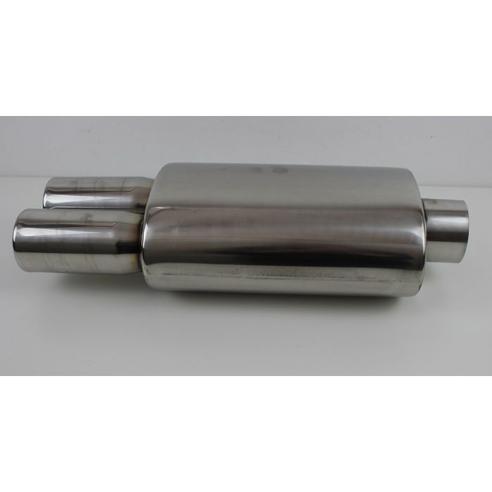 EKSOS ENDEPOTTE RUSTFRI INN 3"(76MM) UT 2X3"(2X76MM)