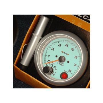 R-PERFOR. 95MM TACHO/8000 RPM GAUGE BLUE ELECT. SHIFTLIGHT 4/6/8 CYL.